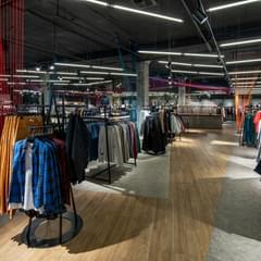 A retail store with athletic clothes