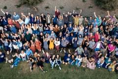 Group photo from above of Propeller employees from spring 2022